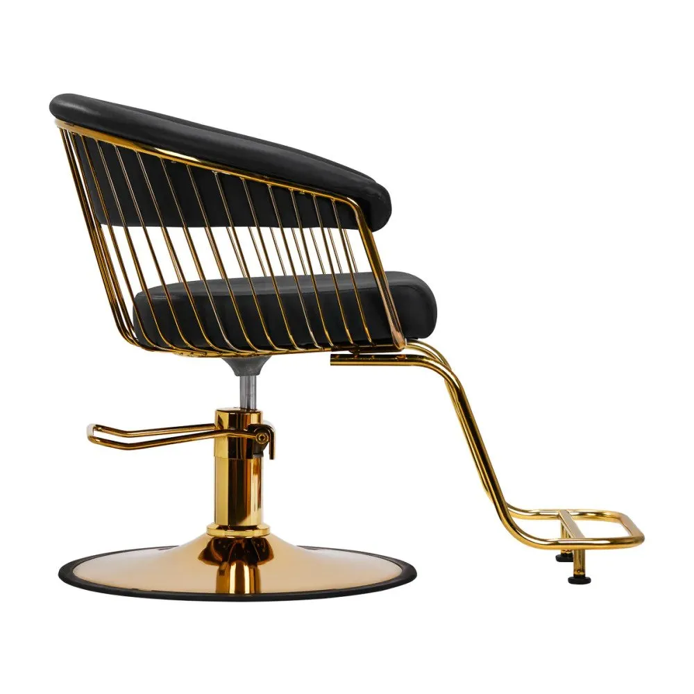 Activeshop Hair System frisørstol model Lile guld sort