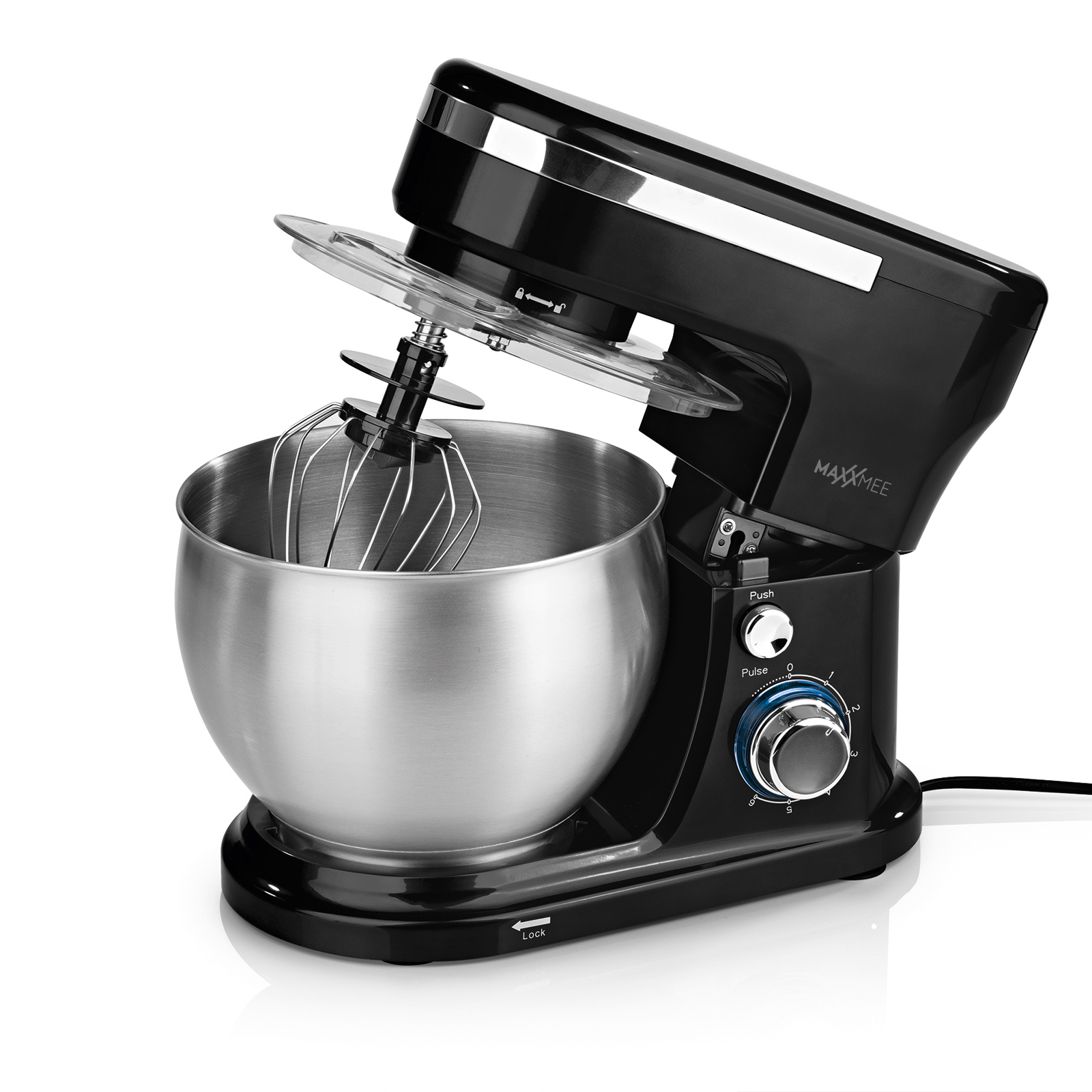 MAXXMEE Küchenmaschine 6348 - schwarz-Edelstahl - 5 Liter