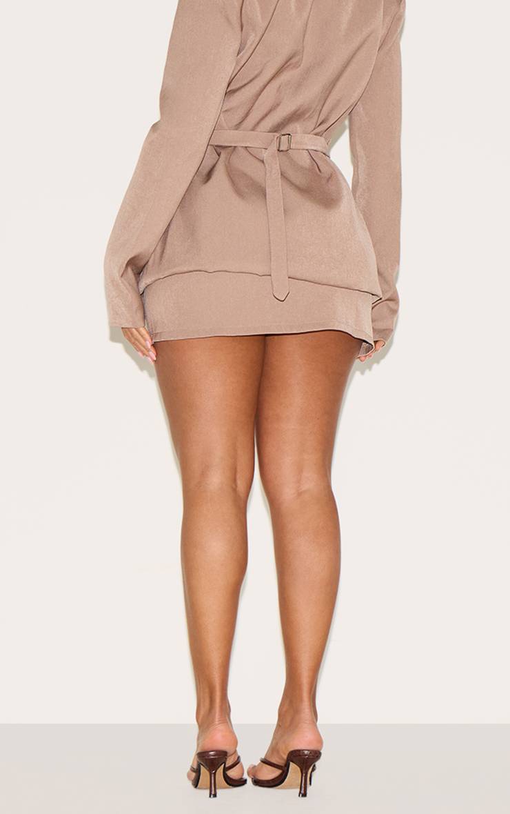 Moka Jupe Mini Co-ord Effet Lin Shape