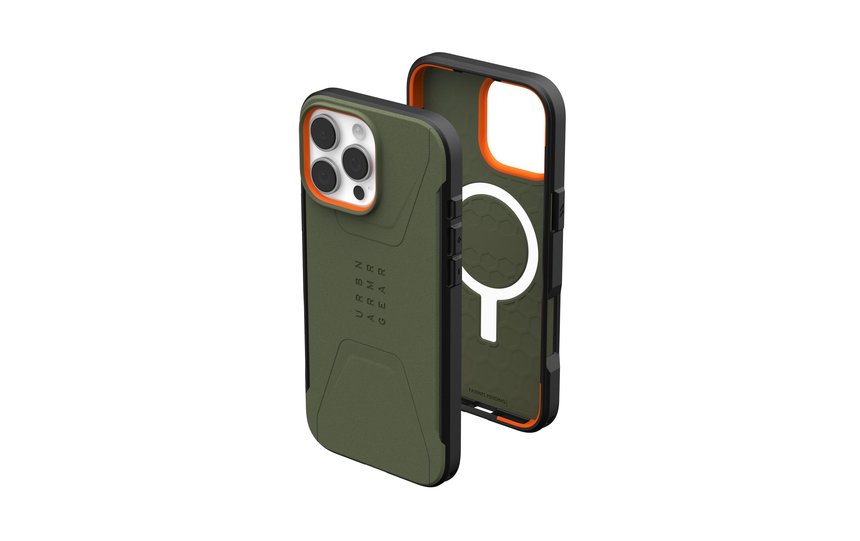 Back Cover Civilian Case iPhone 16 Pro Max Olive DrabSchutzhülle für das Apple iPhone 16 Pro Max