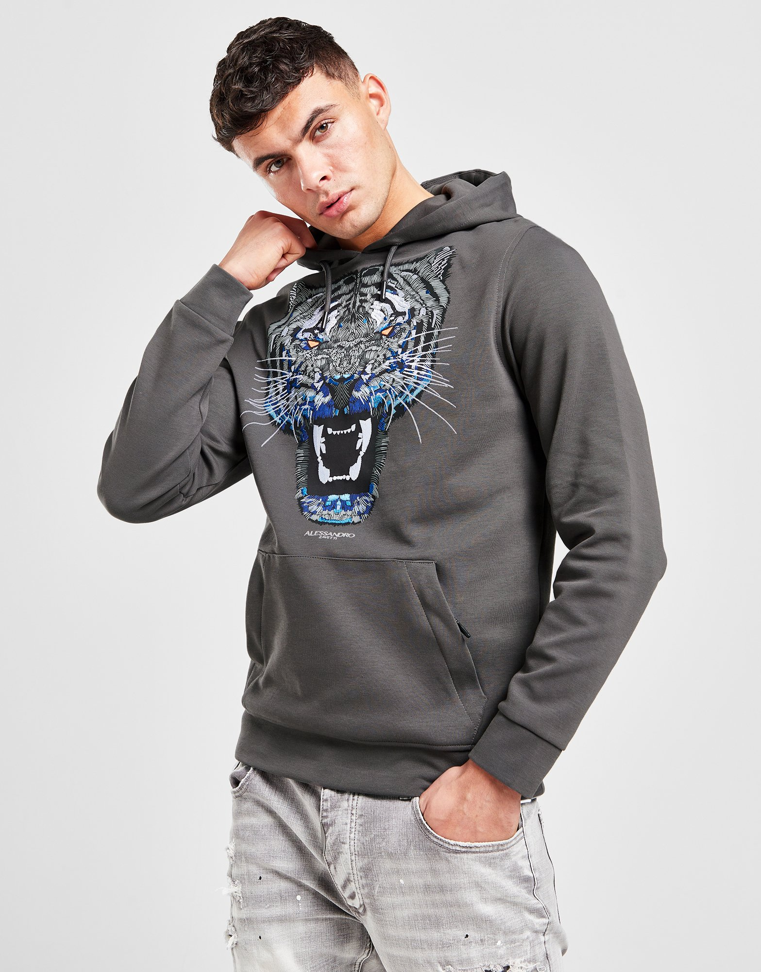 Alessandro Zavetti Sweat à Capuche Growler Reflective Homme