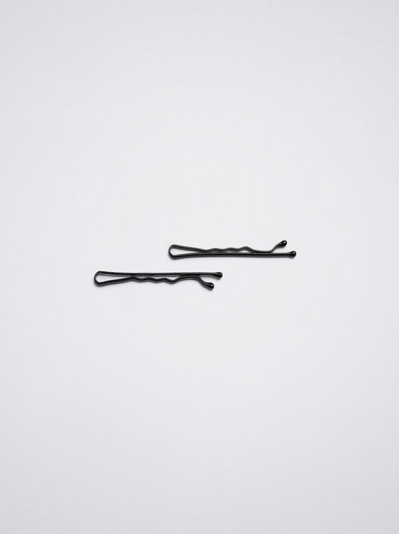 Conjunto de grampos de cabelo - Preto