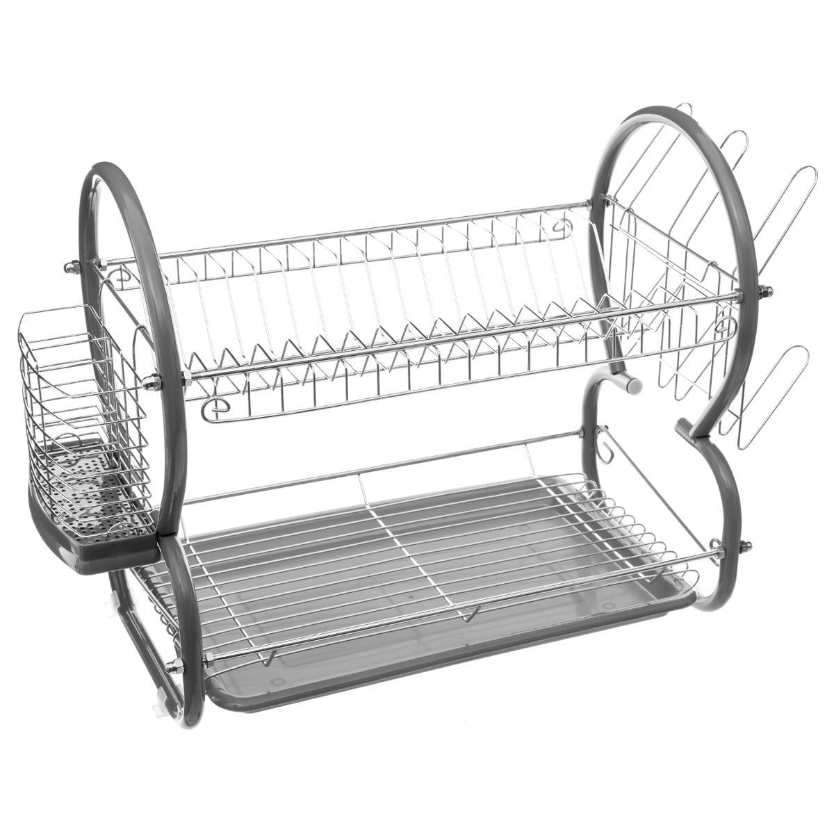EGOUTTOIR 2 NIVEAUX CHROME