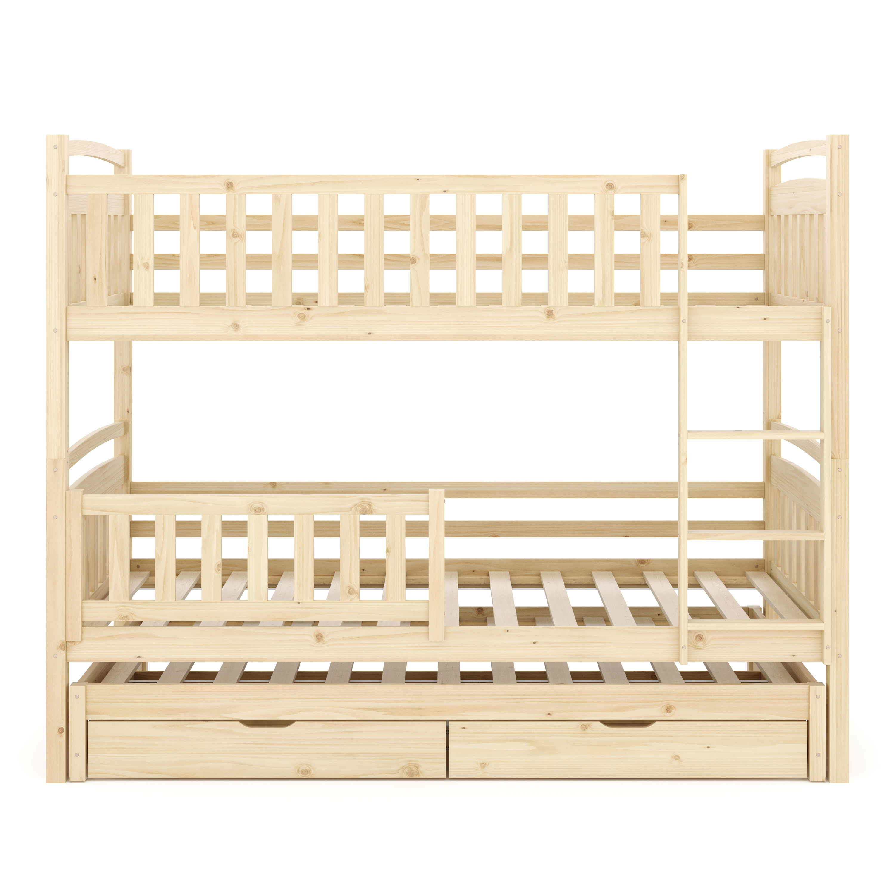 Etagenbett JULIETTE mit Ausziehfunktion 90 x 200 cm natur