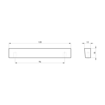 Greep Twan beuken 120mm