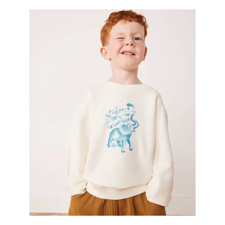Bonton Sweat Coton Bio Smile | Ecru