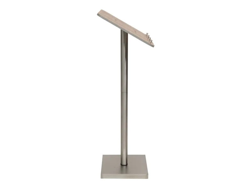 Securit® MENU STAND i rustfrit stål og teak