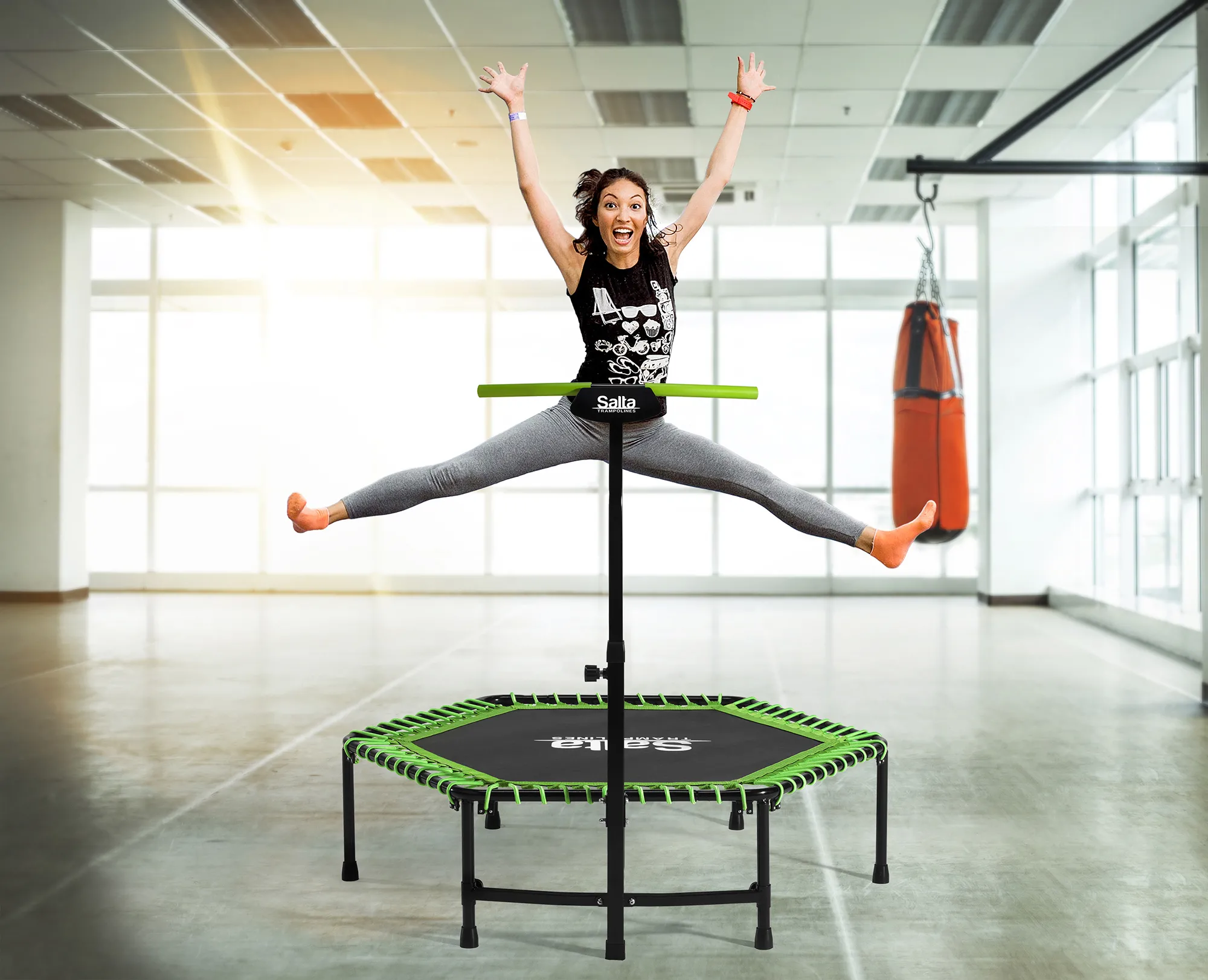 Salta Fitness Trampolin m. håndtag