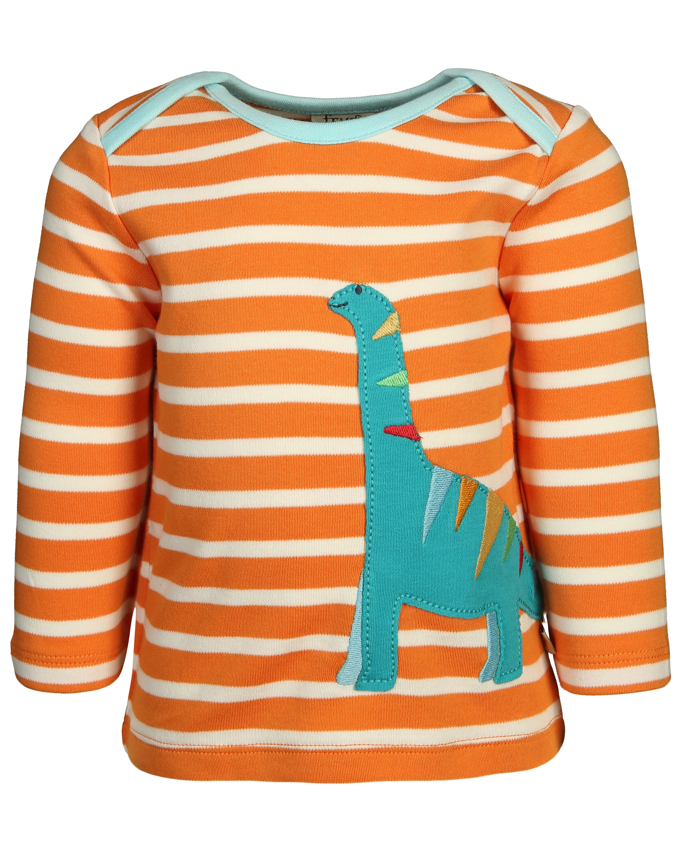 Langarmshirt BOBBY - DINO gestreift in orange