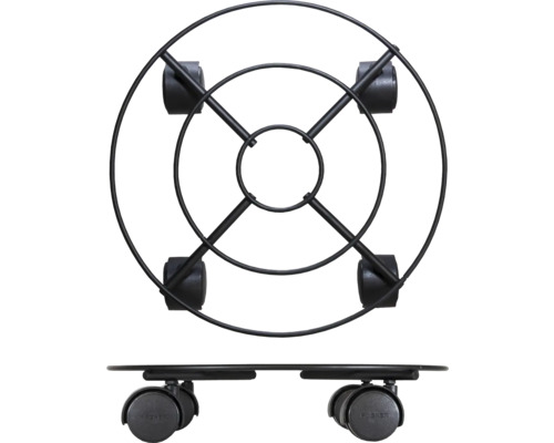 Wagner stalen installatiewagen, Ø 30 cm, draagvermogen 60 kg, zwart