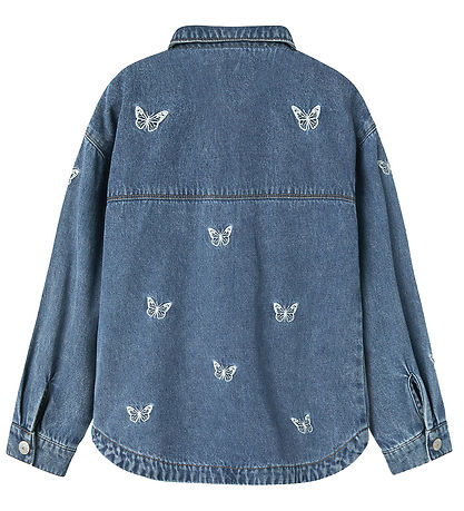 Name It Jeansjacke - NkfMandy - Medium+ Blue Denim/Stickerei Abe