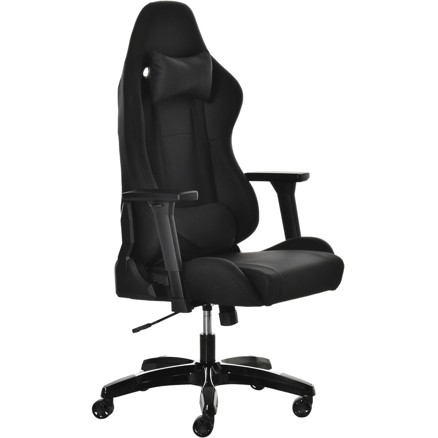 Vinsetto Gaming Stuhl mit verstellbaren Armlehnen schwarz
