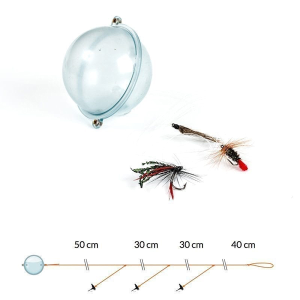 Set de Lancer à la Mouche Fladen Flotteur à Bulle Incl.