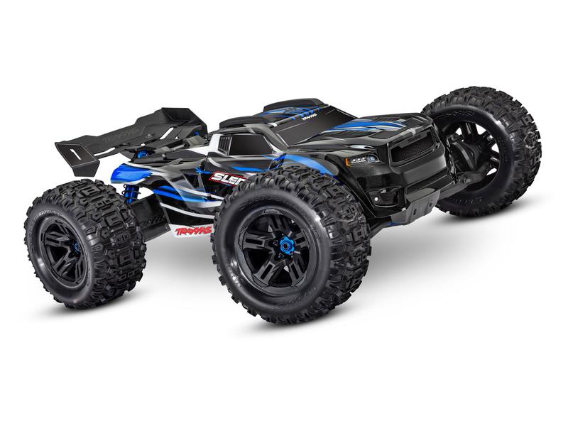 Traxxas Monster Truck Sledge VXL-6S 4WD, Blau 1:8, ARTR Ultimativer Monstertruck für Off-Road Bashing mit bis zu 110 km/h