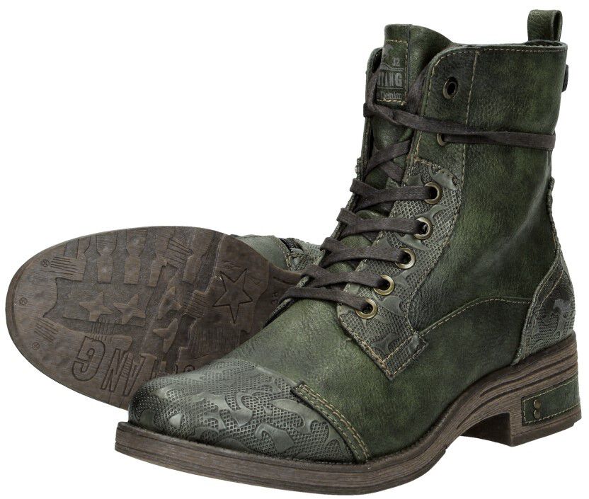 Mustang Dames veterschoenen groen