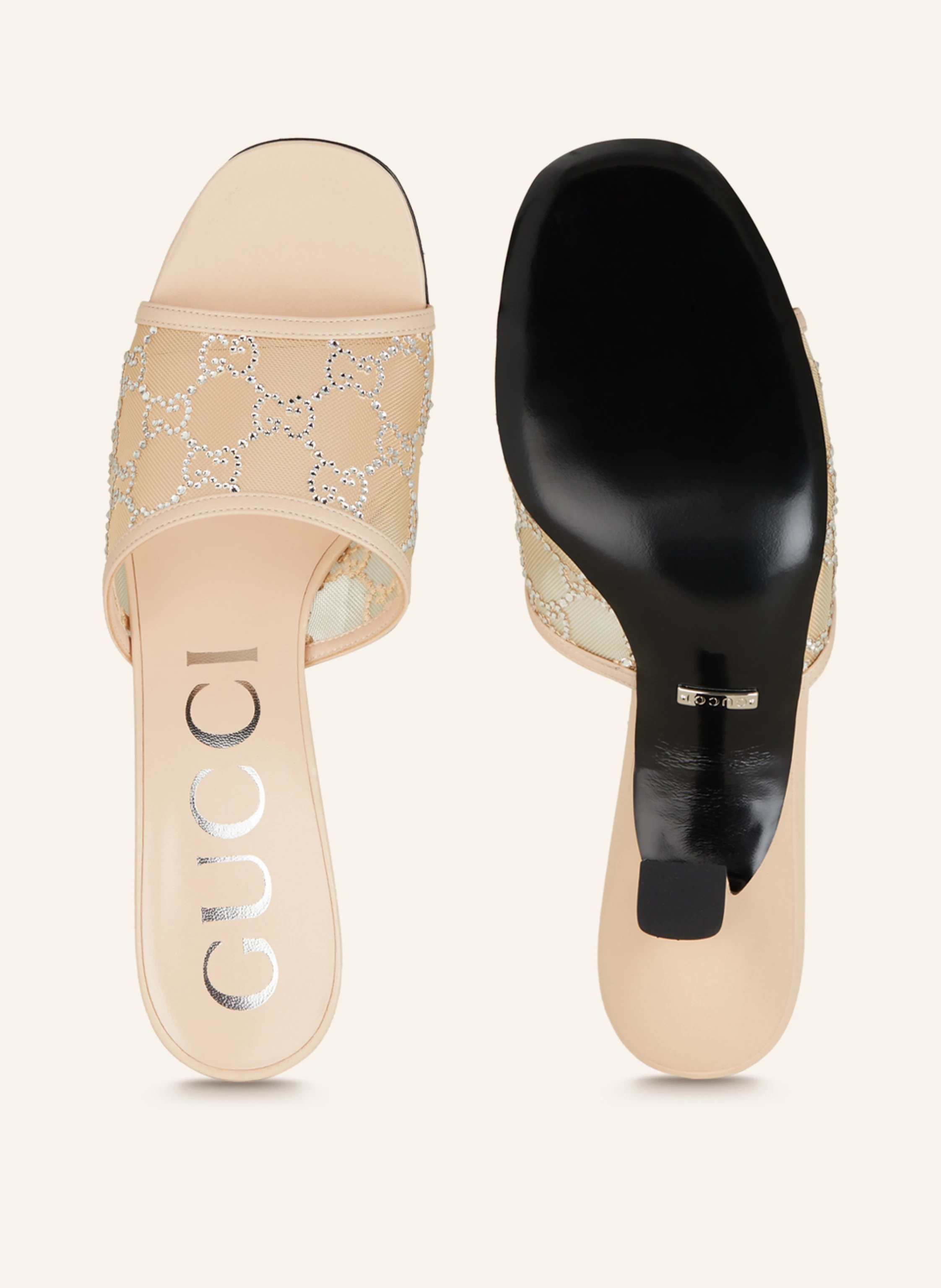 GUCCI Mules mit Schmucksteinen