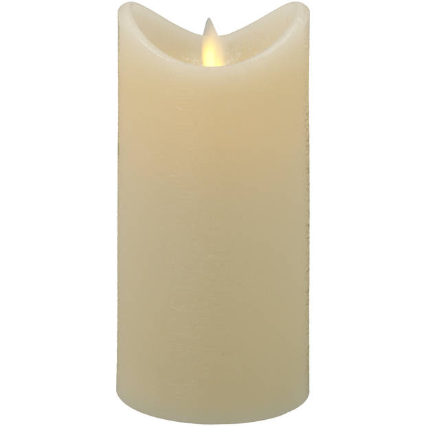 Blokker Rustieke LED Kaars - 7,5x15 cm - Crème