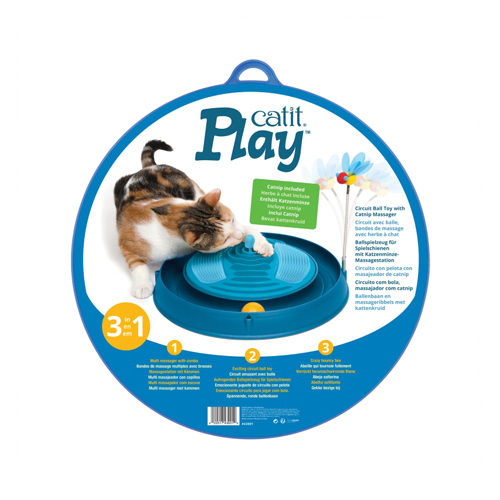 Catit Play Circuit Ball Toy with Catnip Massager