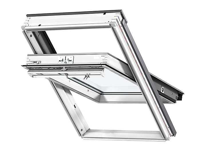 Fenêtre de toit à rotation VELUX Tout Confort Whitefinish - bois peint en blanc L. 114 x H. 118 cm (GGL 2057 SK06)
