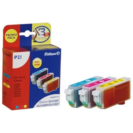 Pelikan ck Canon Pixima, cyan, magenta und gelb