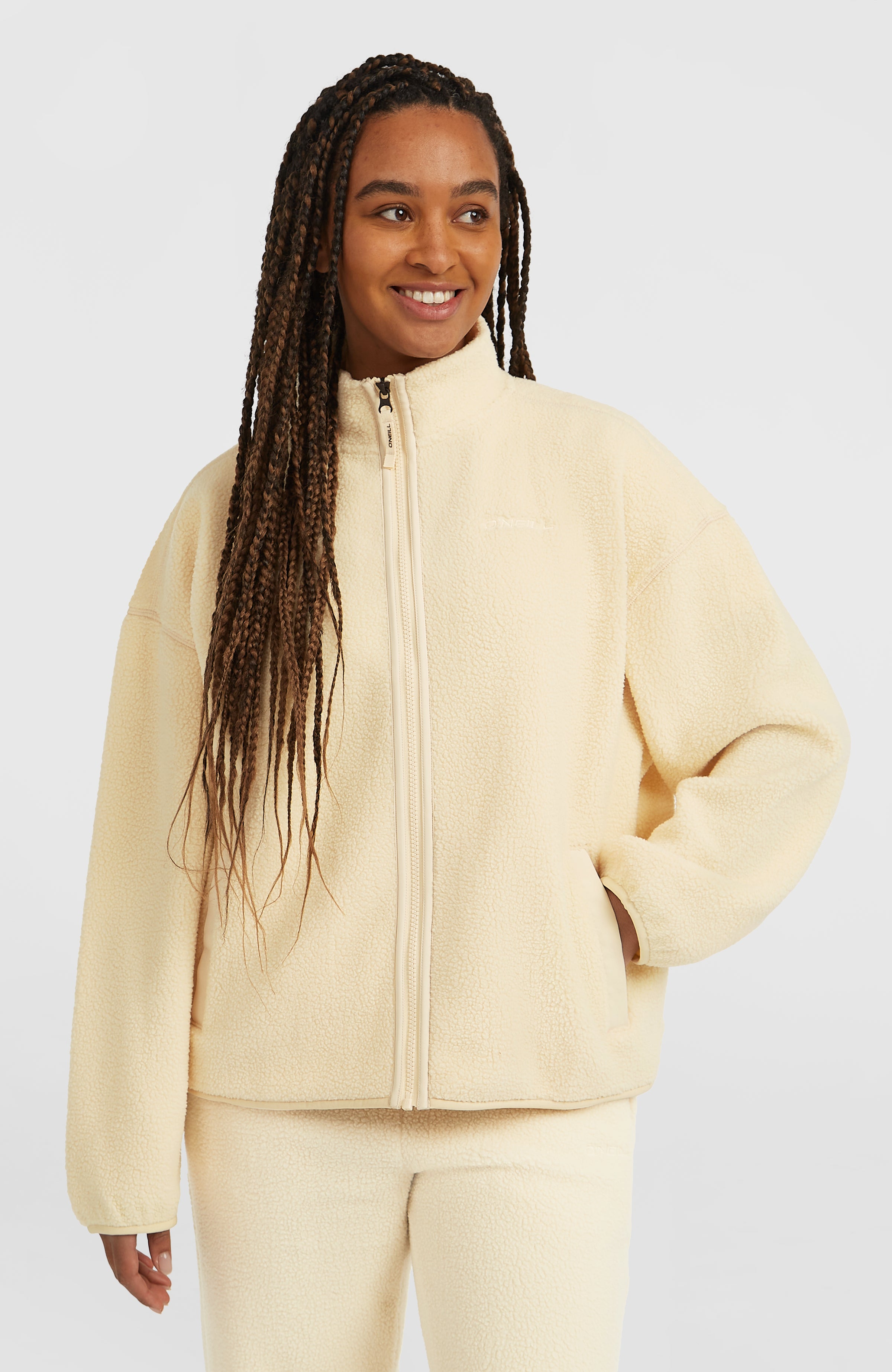 Must-Have High-Pile fleecevest met volledige rits