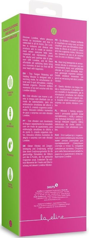 Tongbewegende en verwarmende rabbit vibrator