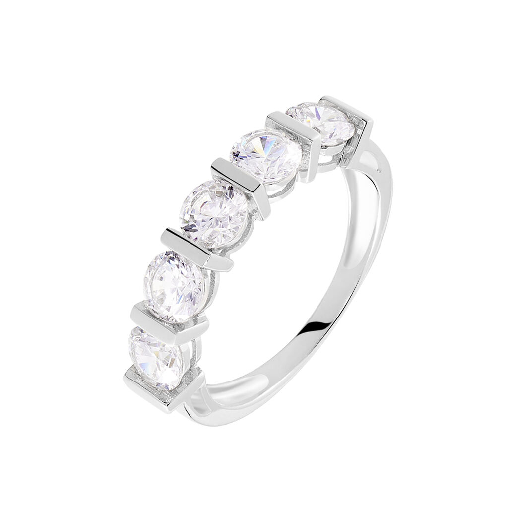 Bague Lyana Or Blanc Oxyde De Zirconium