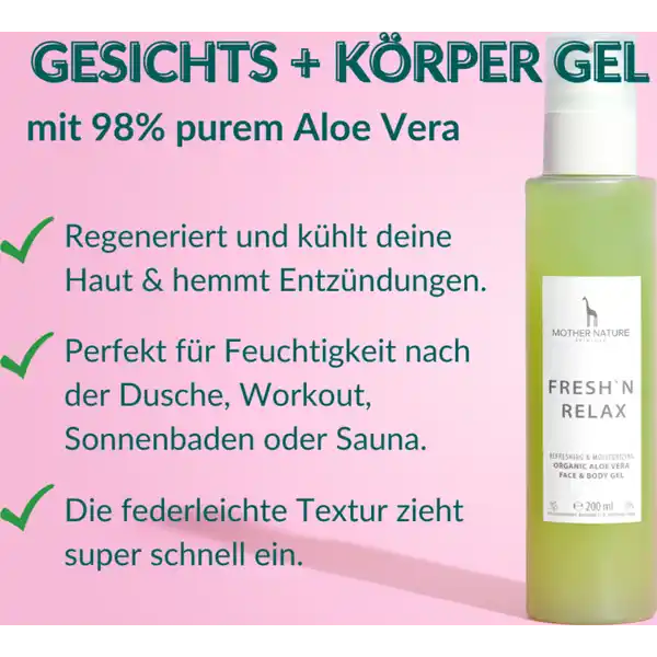 Fresh n'Relax - Organic Aloe Vera Face & Body Gel