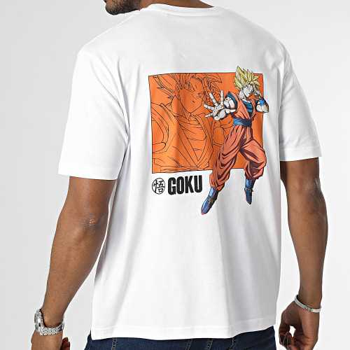 Tee Shirt Oversize Large Goku Blanc