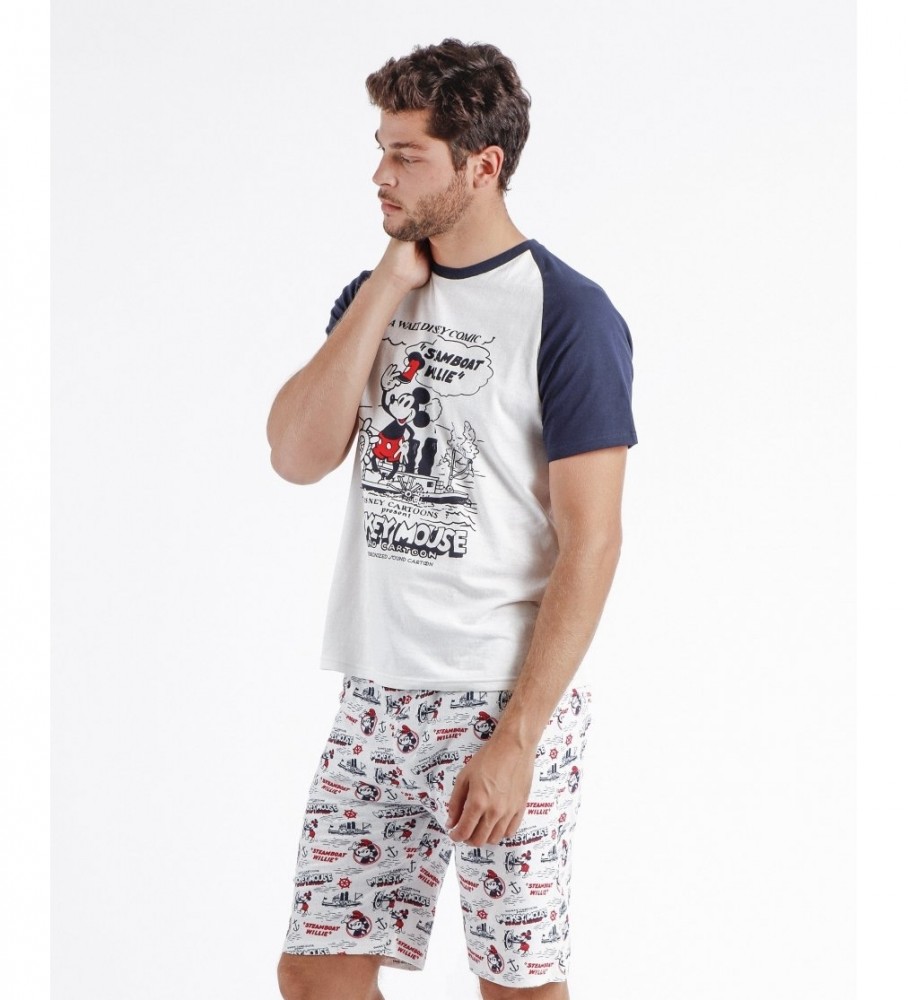 Pijama de marinheiro branco do filme Steamboat Willie da Disney