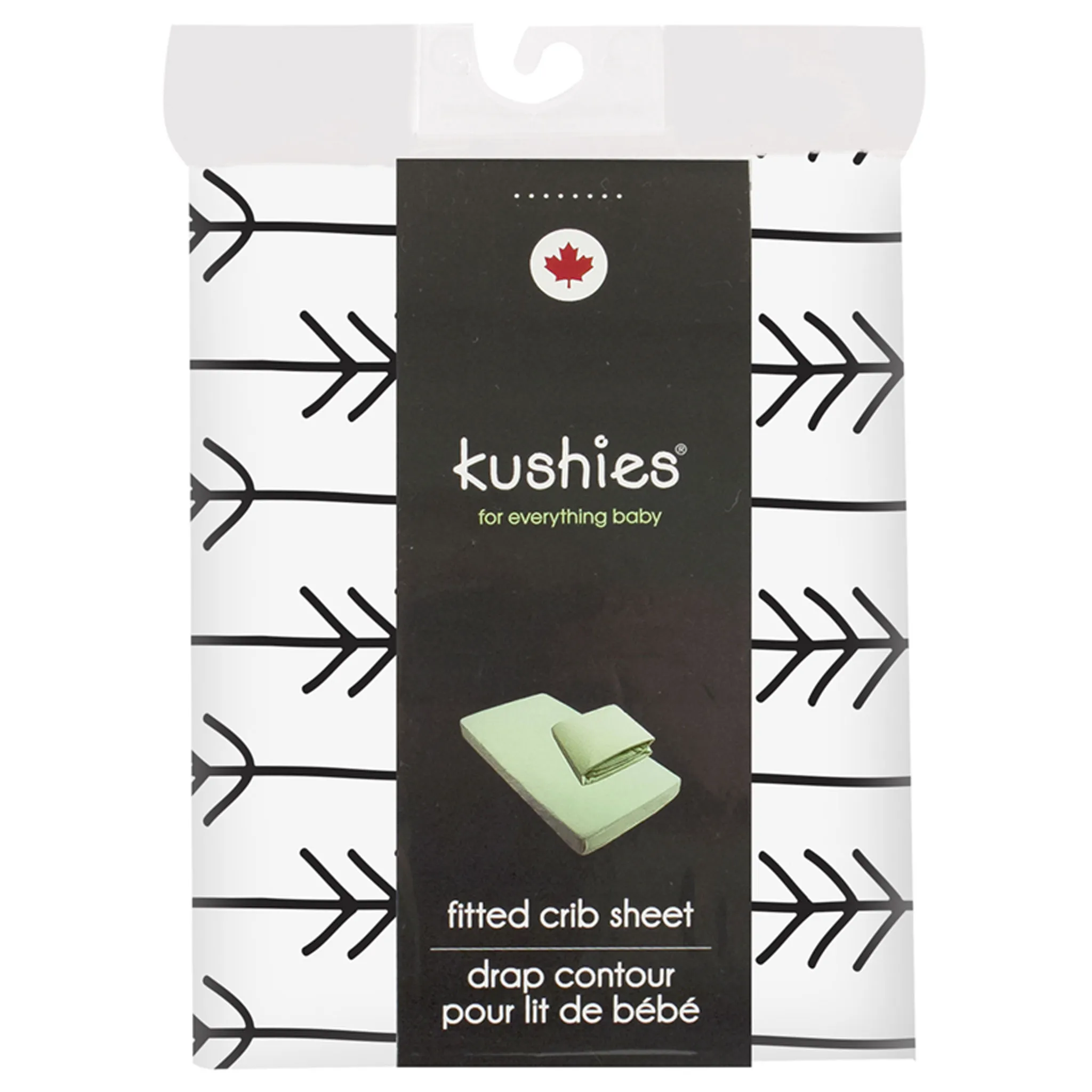 Kushies Drap Contour pour Lit de Bébé - Flanelle Flèches