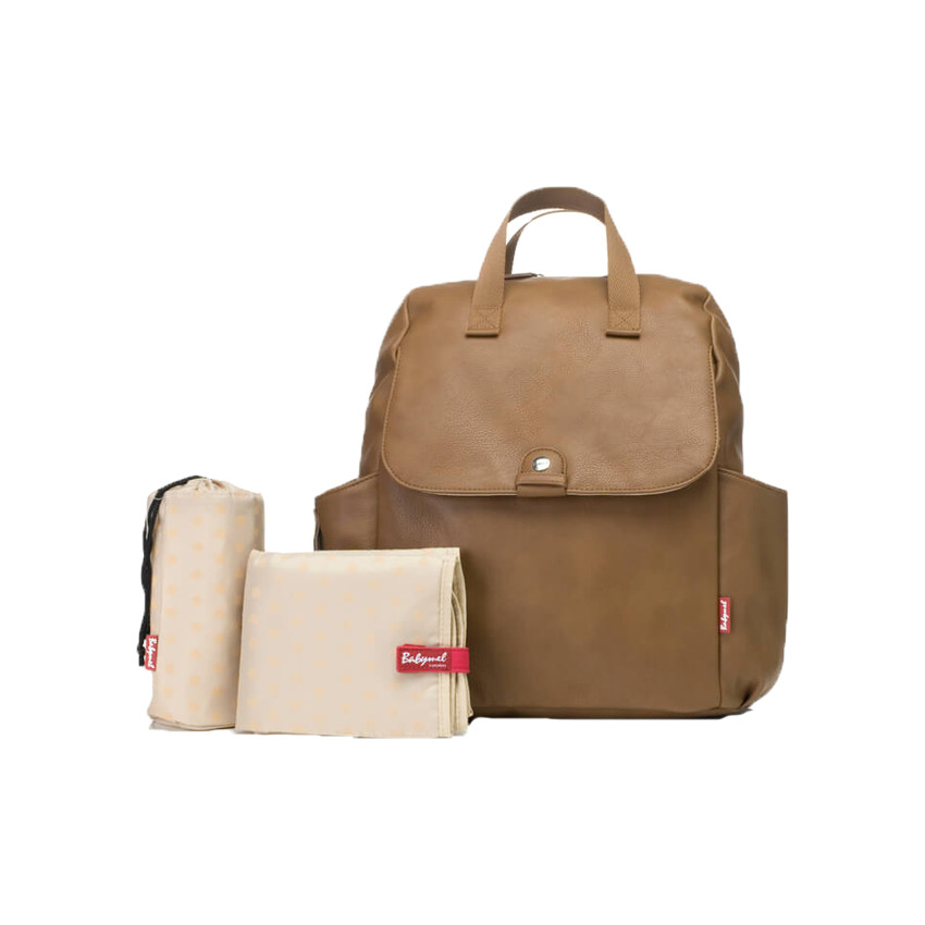 Sac à langer Robyn convertible - Similicuir camel