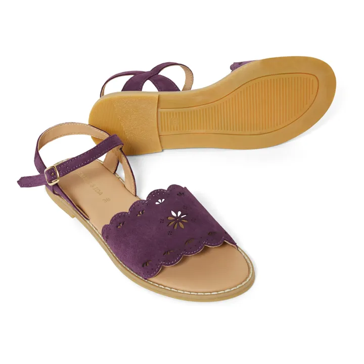 Emile et Ida Sandales Cuir Troutrou | Violet