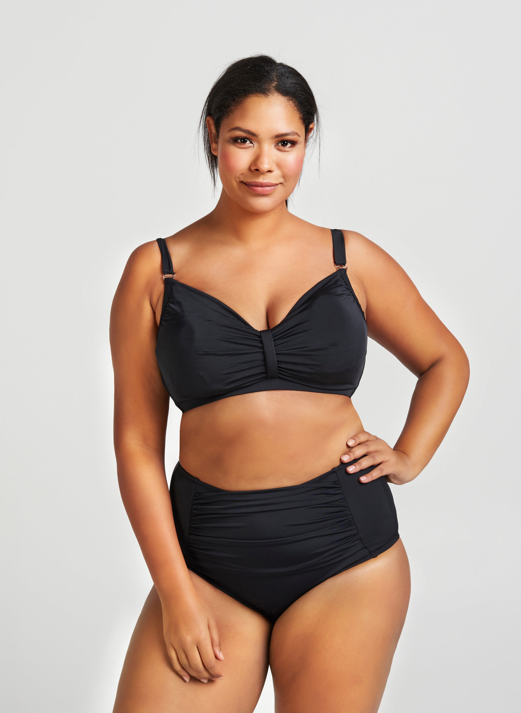 Bikini overdel med draperinger