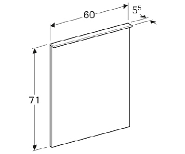 Geberit Xeno2 spiegel met indirecte verlichting 60x71cm