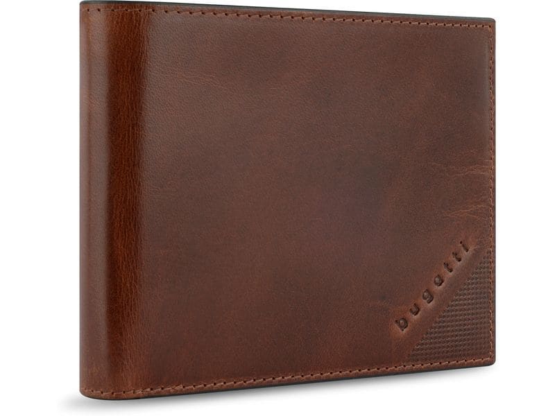 Bugatti Portemonnaie Nobile mit Klappe - Scheintasche Cogna Brieftasche