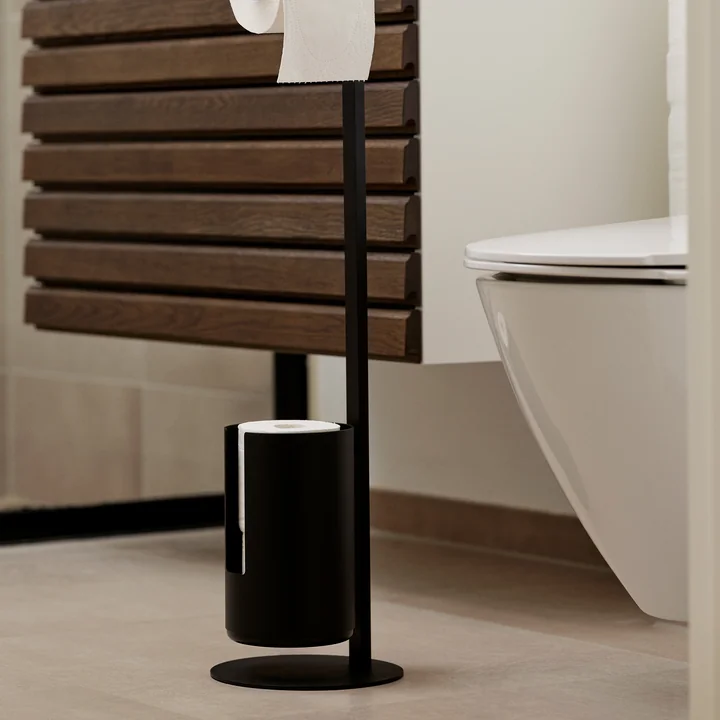 Zone Denmark - Freisteh Rim Toilettenpapierhalter, schwarz