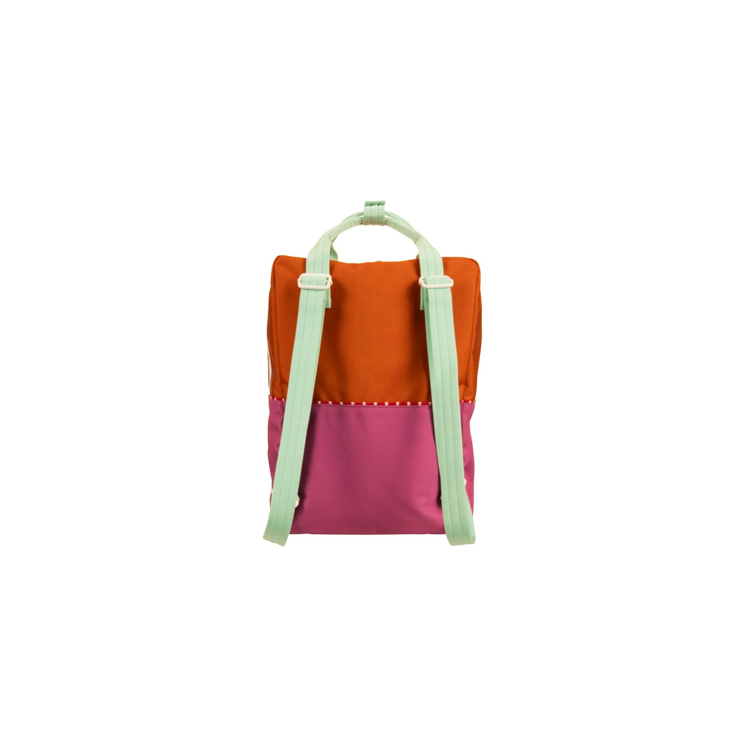 Sticky Lemon Better Together Colourblocking Backpack Large gravel orange rosette pink