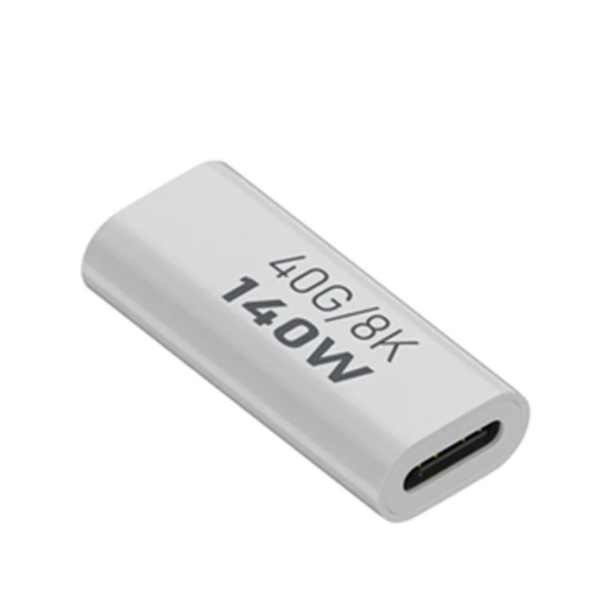 (140W) USB C auf USB C Lade und Daten Adapter Verlängerungs Buchse 40 Gbit/s (8K@60Hz) - Weiss