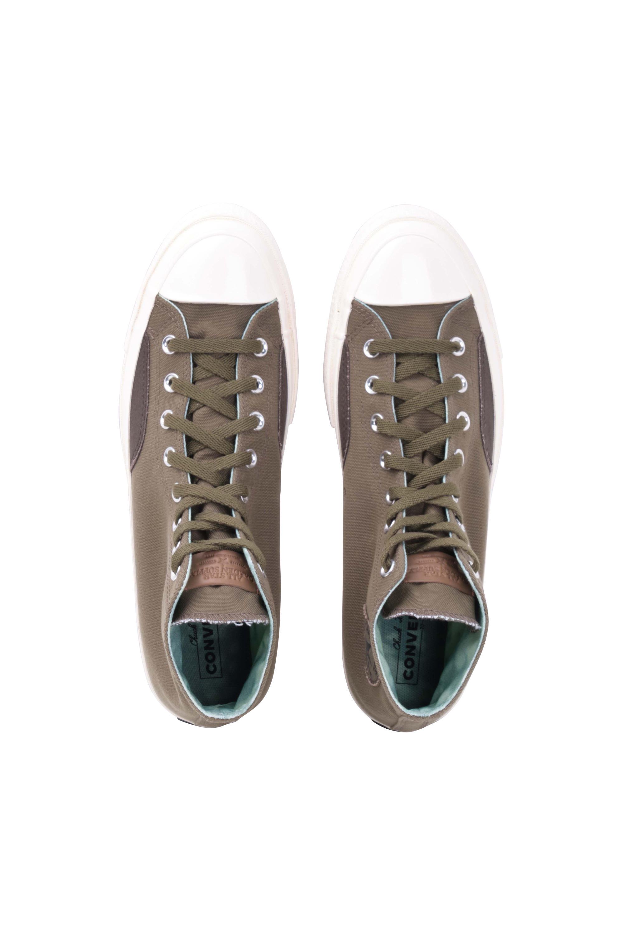 CONVERSE Baskets montantes CHUCK 70 GARDEN STARTER WAXED CANVAS Kaki