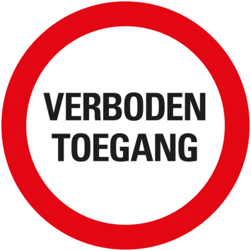 Pickup bordje verboden toegang 300 mm