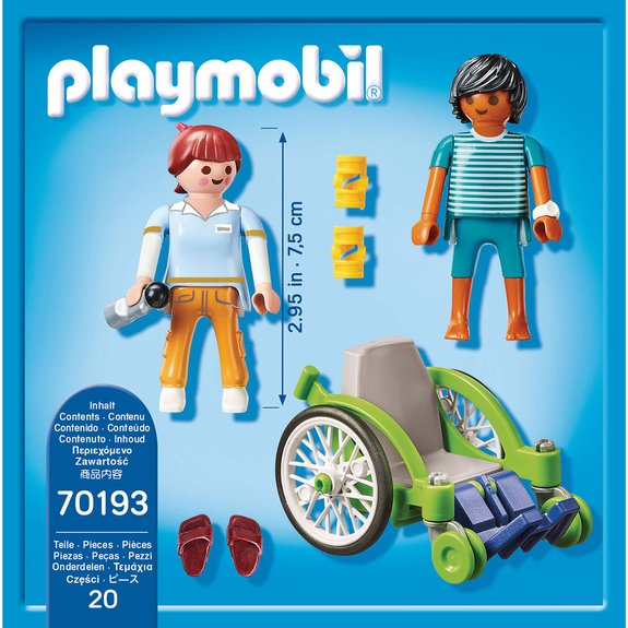 Patient en fauteuil roulant Playmobil City Life 70193