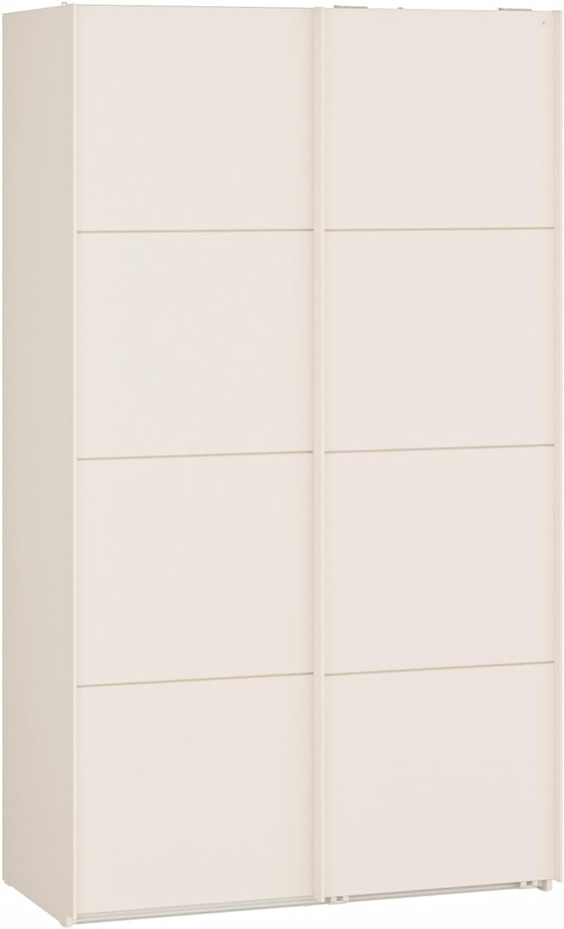 Forte SOPHISTISPACE Kleiderschrank 120, moderner Schwebetürenschrank, 2-türig, Einlegeböden, Kleiderstange, Holzwerkstoff, Kaschmir|Beige, 120,1 cm breit x 210,5 cm hoch x 62,9 cm tief