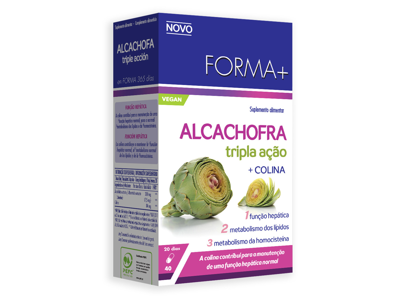 SUPLEMENTO FORMA  ALCACHOFRA 40 CAPS