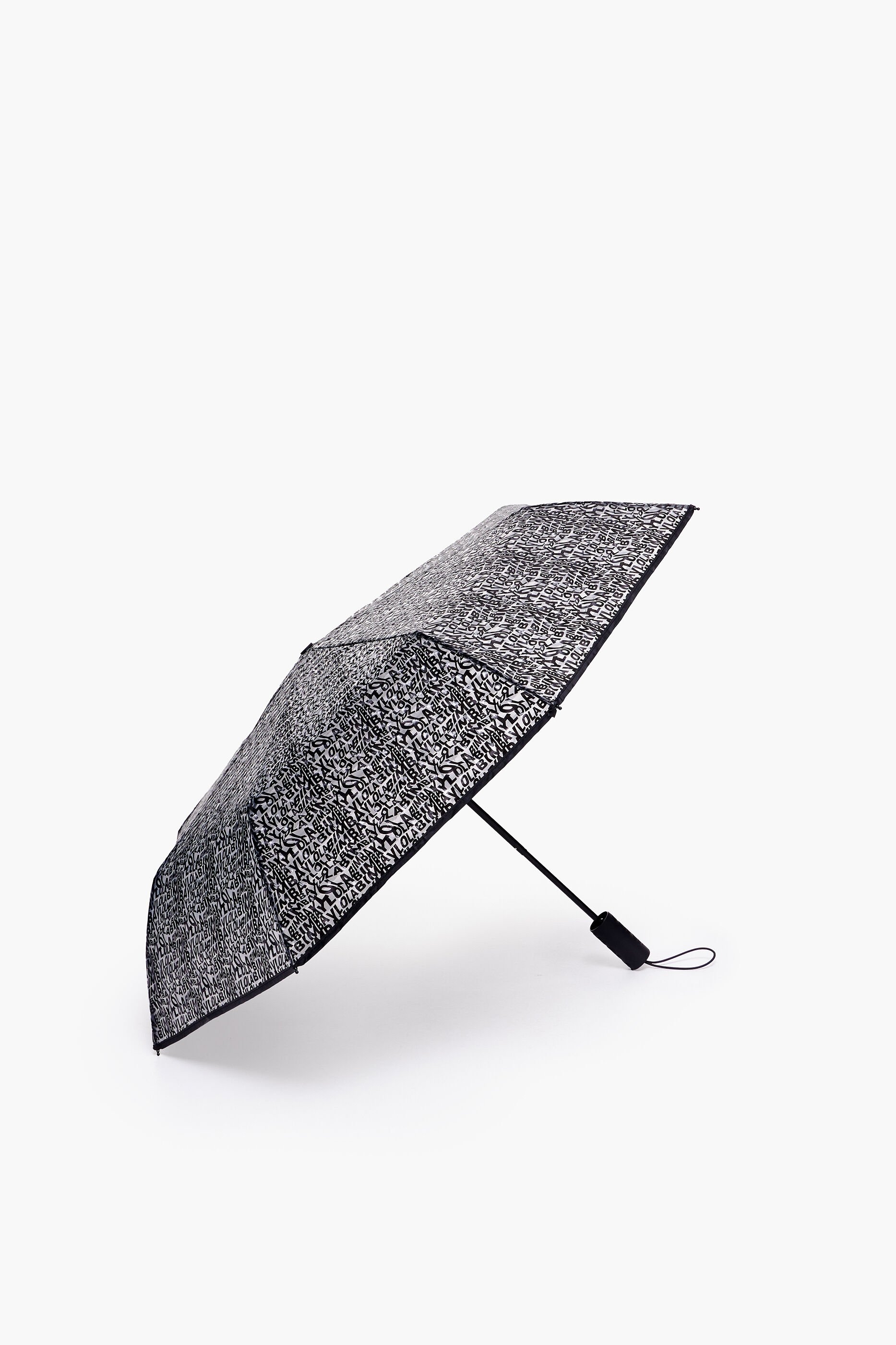 logotipo de guarda-chuva em vinil preto