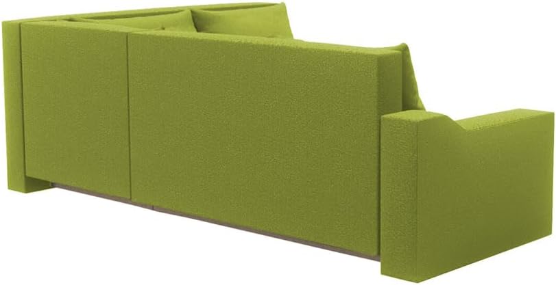 Ecksofa mit Schlaffunktion und Bettkasten Ontario L – Ecksofa in L-Form, 220x180 cm, Komfortables Sofa mit Stauraum, praktisches Sofa für Wohnzimmer & Gäste (Basic, Grün)
