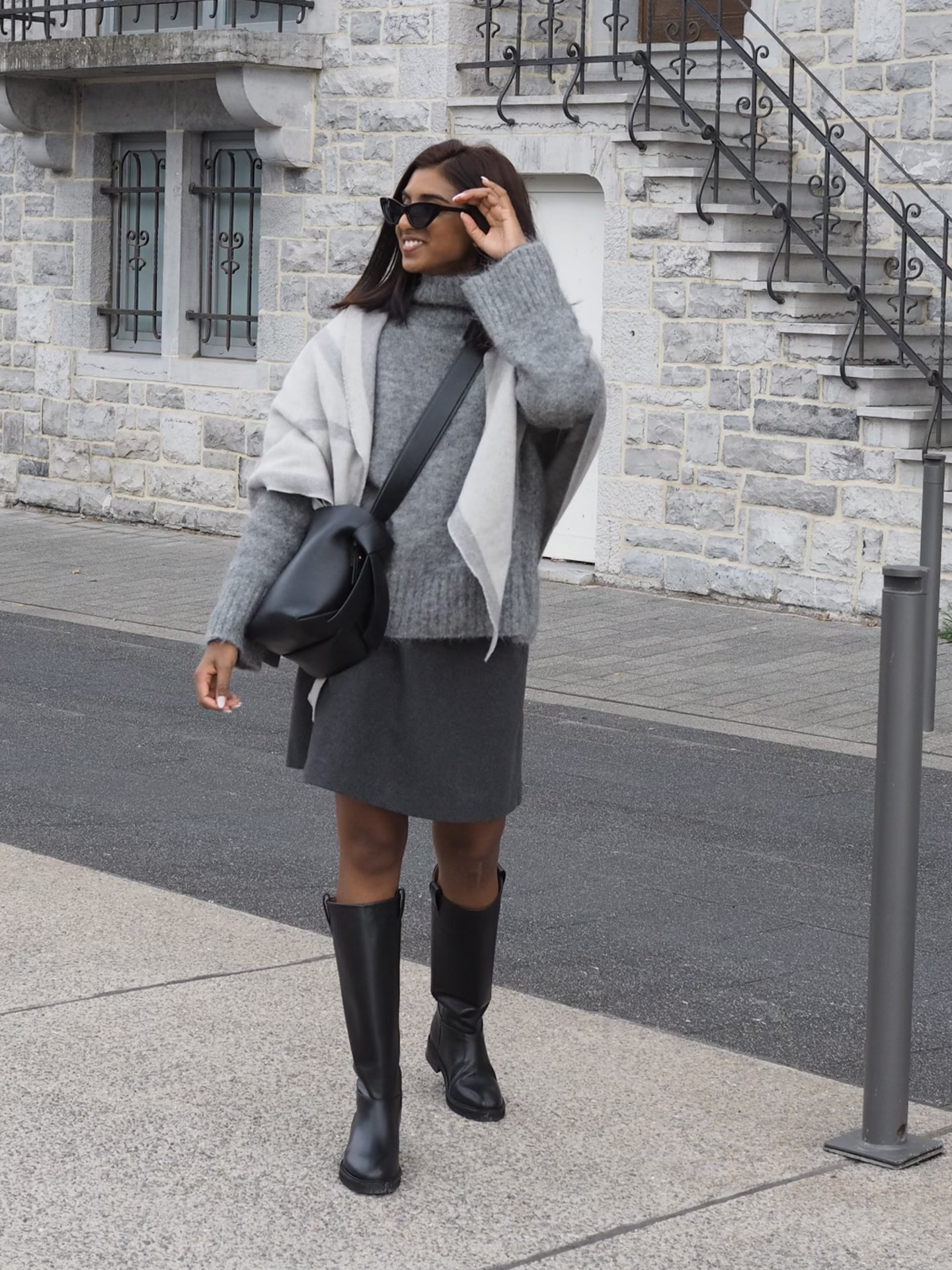 Gabella Long Sleeve Knit High-Neck