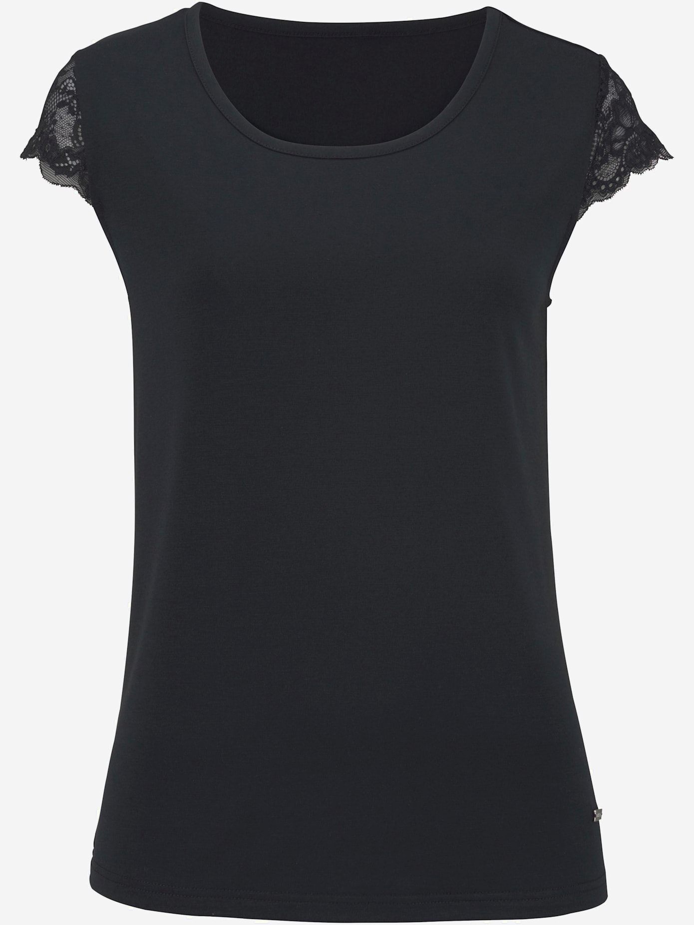 T-shirt manches chauve-souris en dentelle