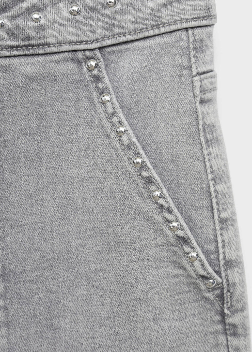 MANGO TEEN low waist wide leg jeans grey denim