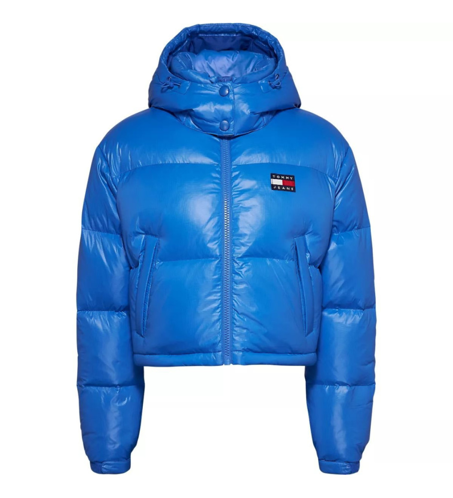 Jaqueta Tommy Jeans Alaska acolchoada com corte cropped, azul